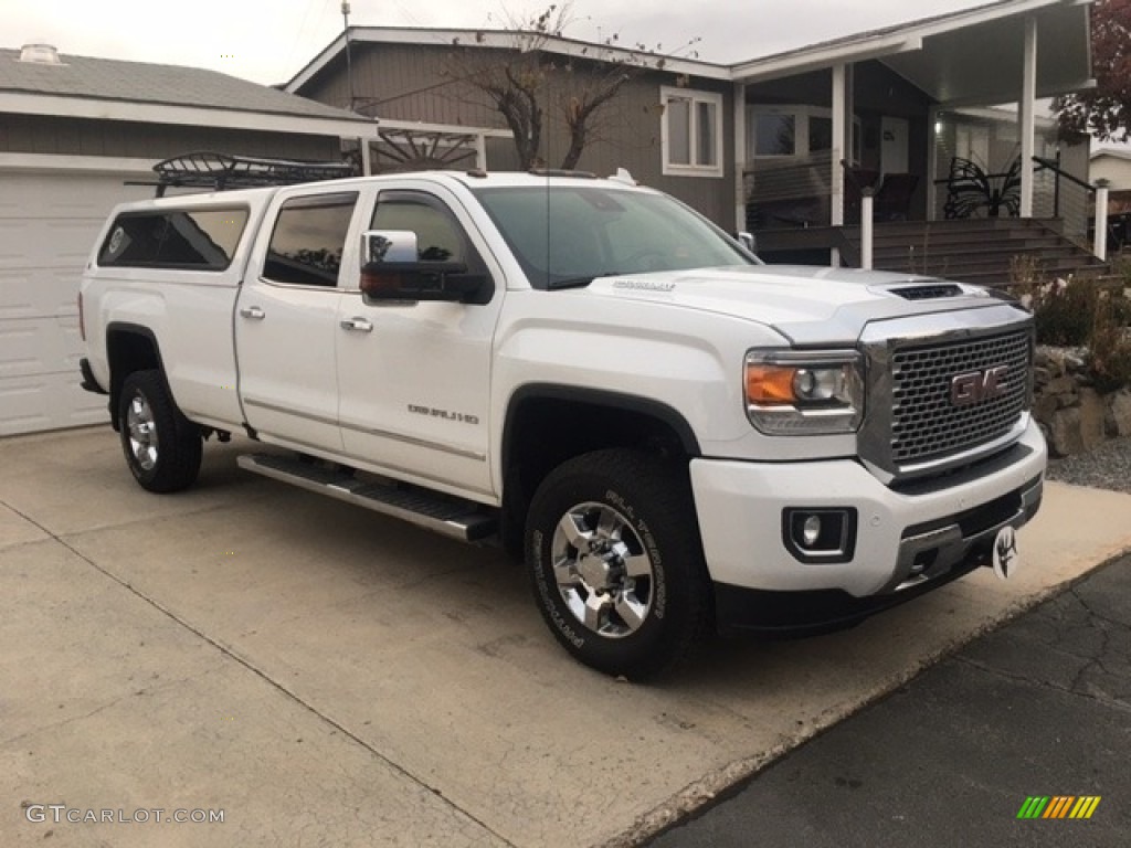 Summit White 2017 GMC Sierra 3500HD Denali Crew Cab 4x4 Exterior Photo #140213058