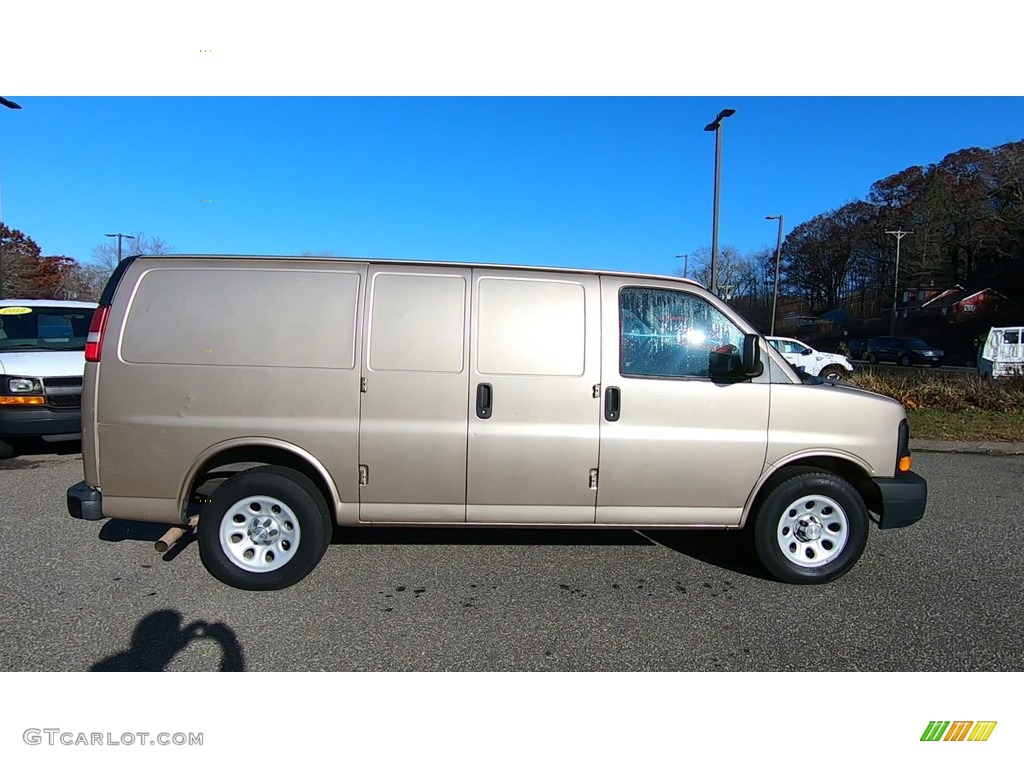 Sandstone Metallic 2012 Chevrolet Express 1500 Cargo Van Exterior Photo #140213258