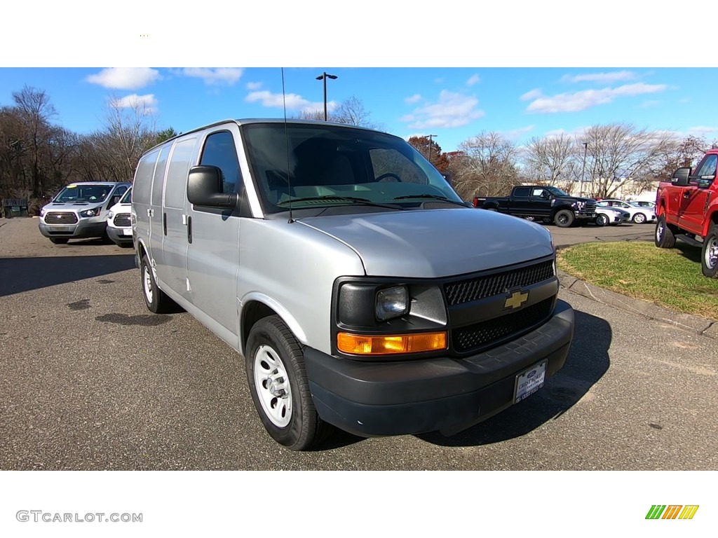 2012 Express 1500 Cargo Van - Sheer Silver Metallic / Medium Pewter photo #1