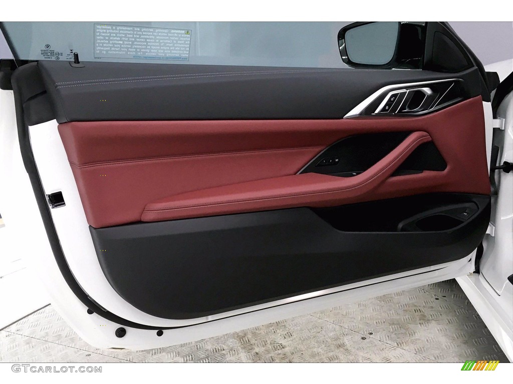 2021 BMW 4 Series M440i xDrive Coupe Tacora Red Door Panel Photo #140214255