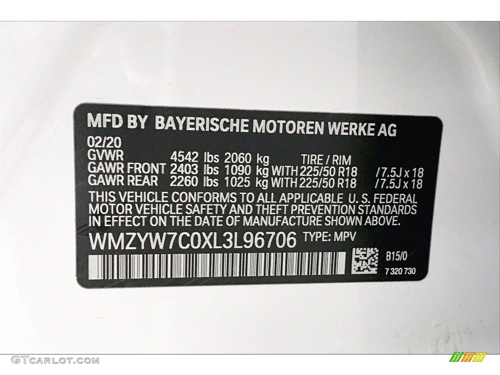 2020 Mini Countryman Cooper S Color Code Photos
