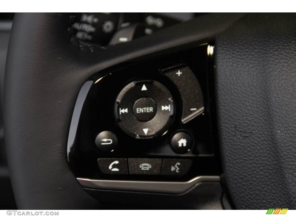 2021 Honda Pilot Touring Black Steering Wheel Photo #140217124