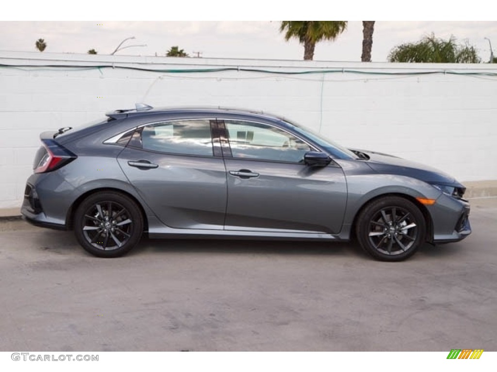 2021 Civic EX Hatchback - Modern Steel Metallic / Black photo #8