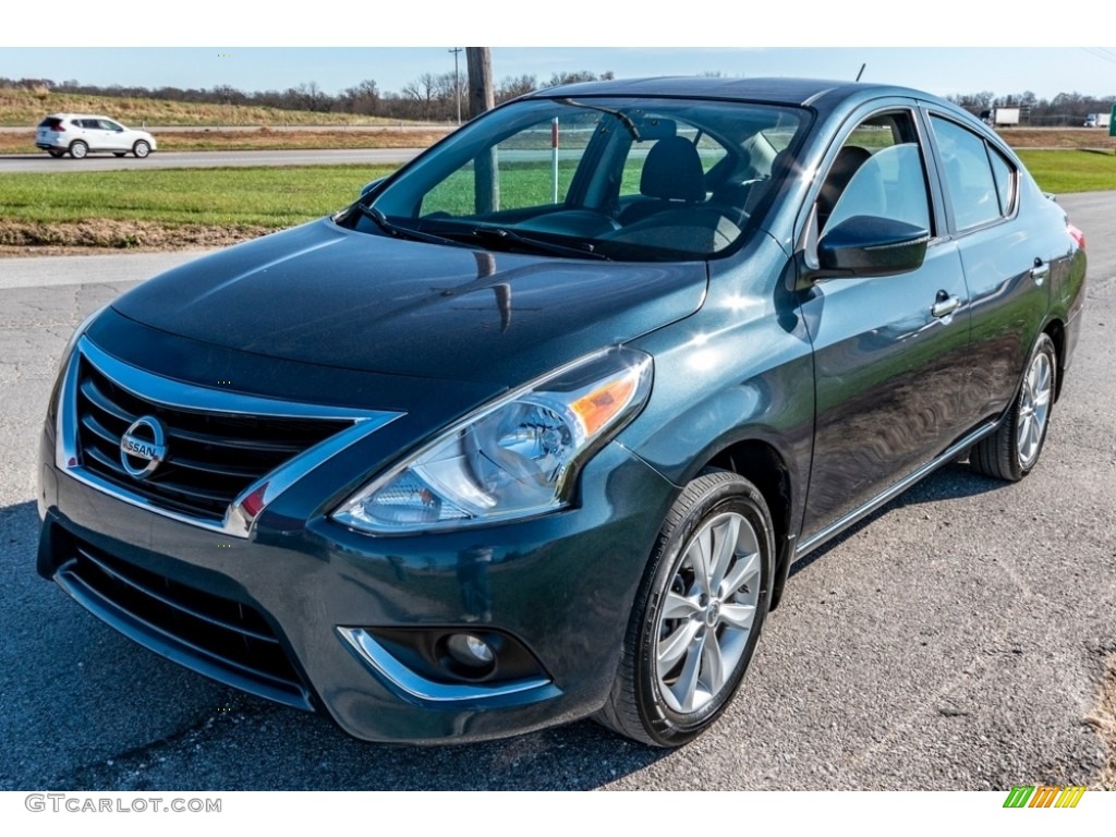 Graphite Blue 2016 Nissan Versa S Sedan Exterior Photo #140218663