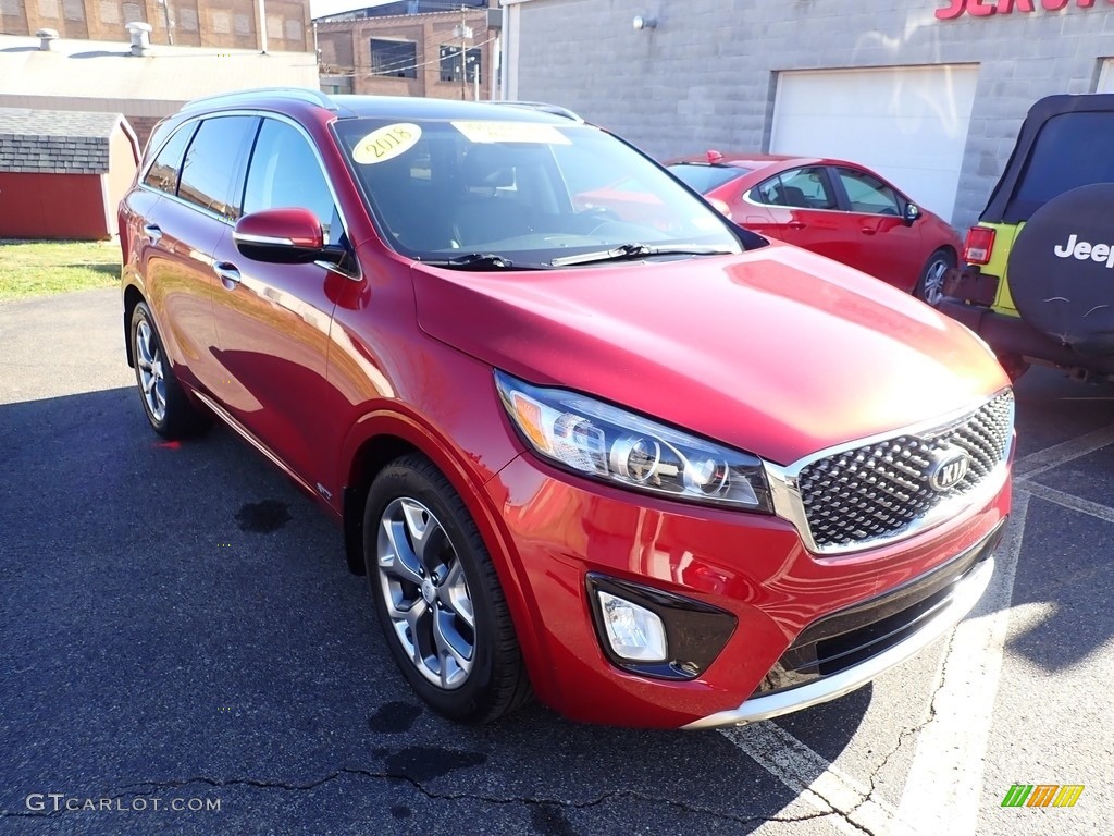 2018 Sorento SX AWD - Remington Red / Black photo #3