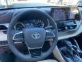 Harvest Beige 2021 Toyota Highlander Hybrid Platinum AWD Steering Wheel