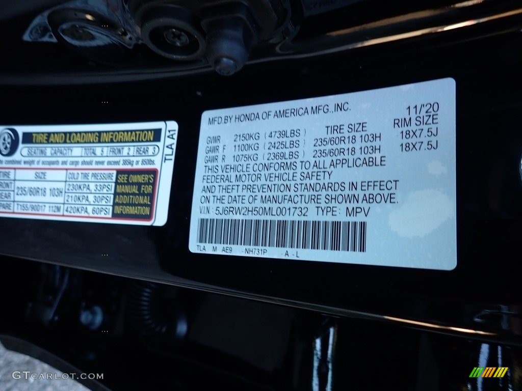 2021 Honda CR-V EX Color Code Photos