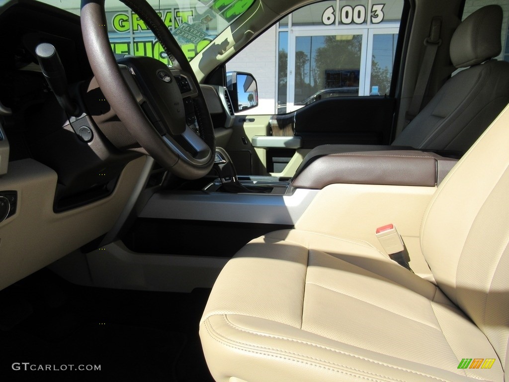 2018 F150 Lariat SuperCrew 4x4 - White Gold / Light Camel photo #9