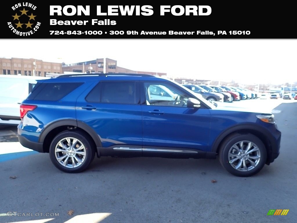 2021 Explorer XLT 4WD - Atlas Blue Metallic / Ebony photo #1