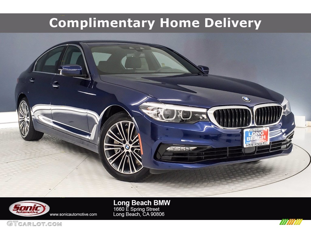 2018 5 Series 540i Sedan - Mediterranean Blue Metallic / Black photo #1