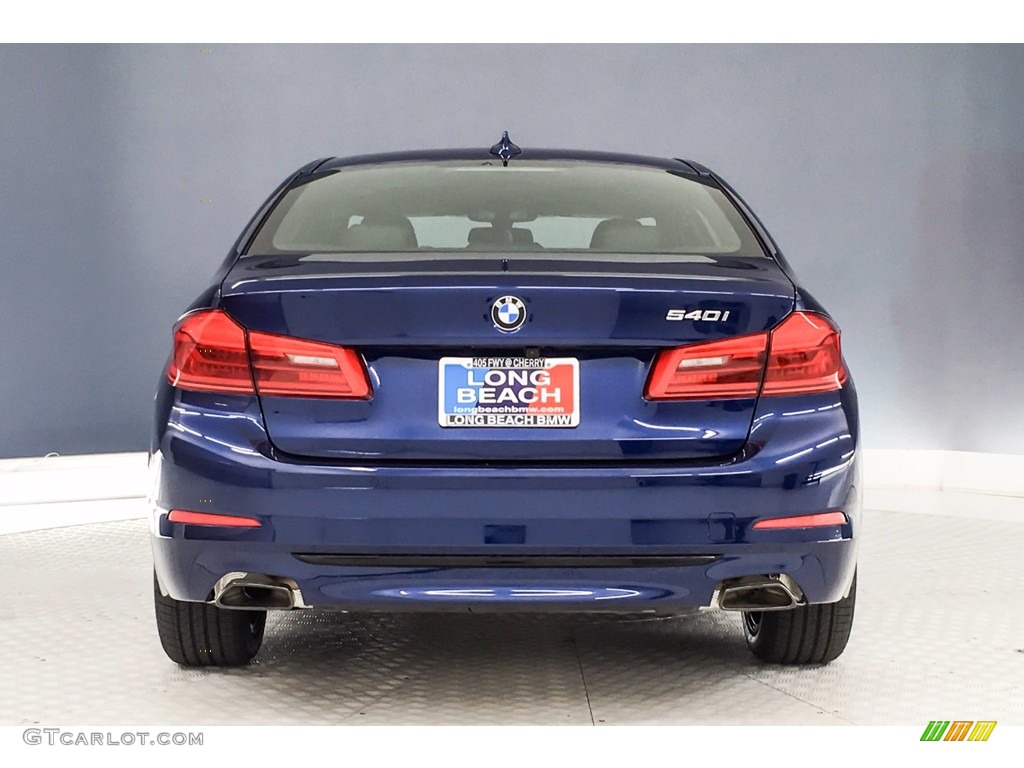 2018 5 Series 540i Sedan - Mediterranean Blue Metallic / Black photo #4