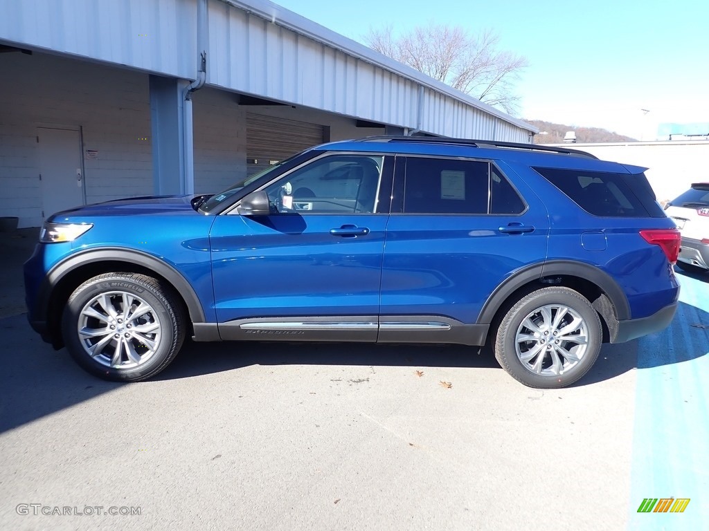 2021 Explorer XLT 4WD - Atlas Blue Metallic / Ebony photo #6