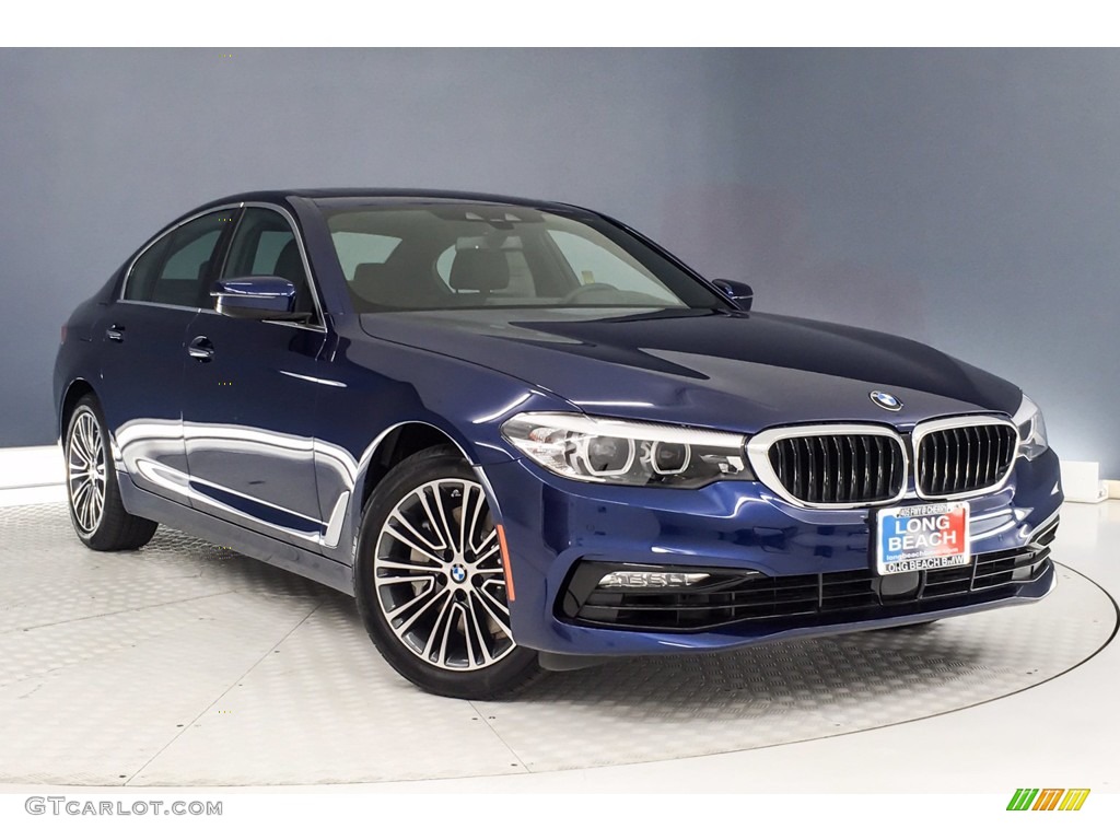 2018 5 Series 540i Sedan - Mediterranean Blue Metallic / Black photo #12