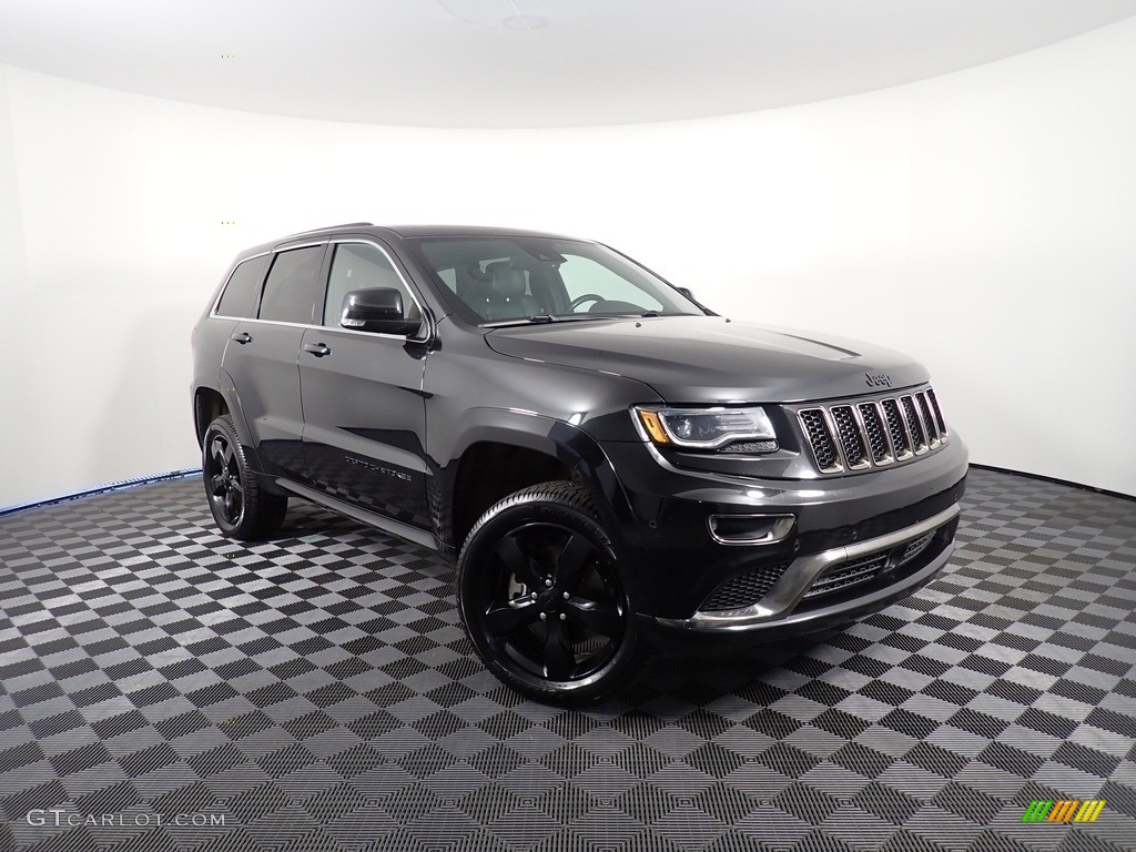 Brilliant Black Crystal Pearl 2016 Jeep Grand Cherokee Overland 4x4 Exterior Photo #140225698