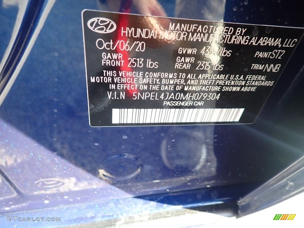 2021 Sonata Color Code ST2 for Stormy Sea Photo #140227454