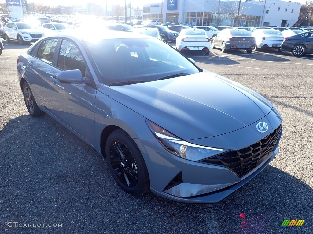 2021 Elantra SEL - Electric Shadow / Black photo #3