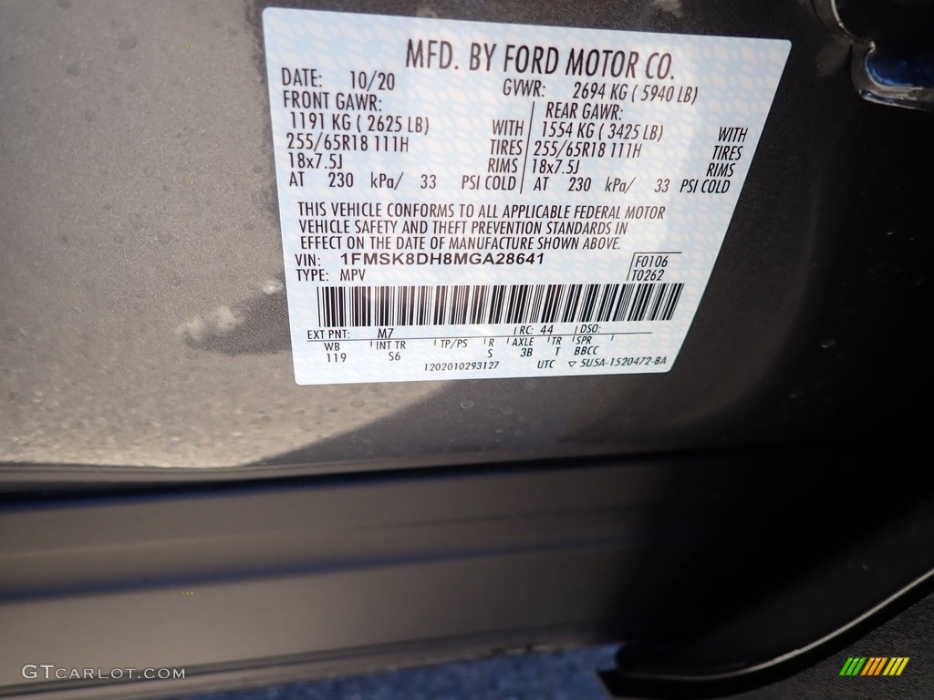 2021 Explorer XLT 4WD - Carbonized Gray Metallic / Ebony photo #11