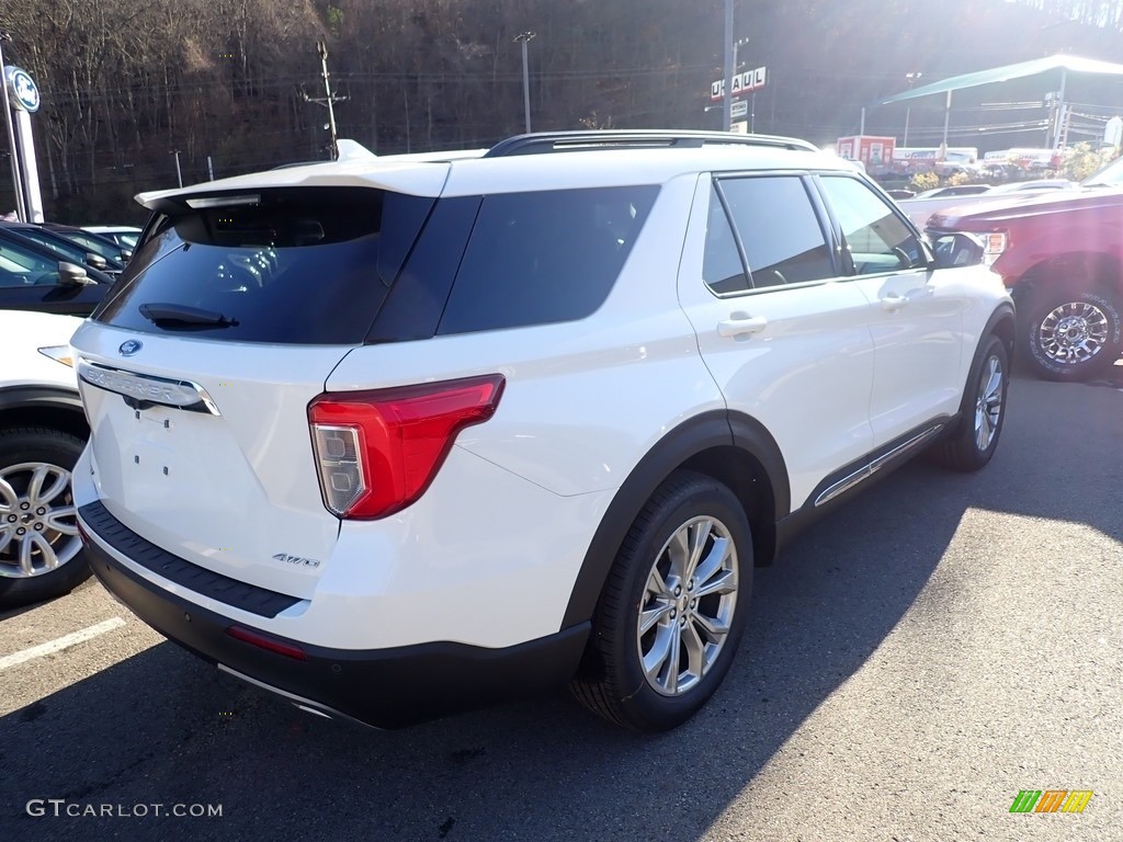 2021 Explorer XLT 4WD - Star White Metallic Tri-Coat / Ebony photo #2
