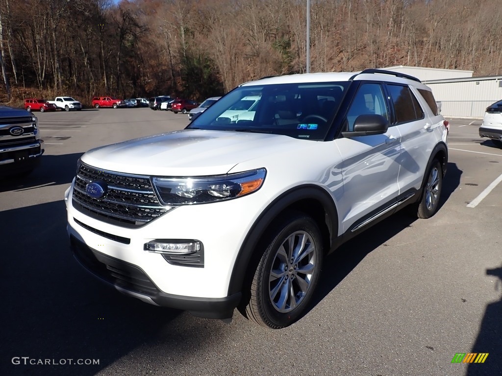 2021 Explorer XLT 4WD - Star White Metallic Tri-Coat / Ebony photo #5