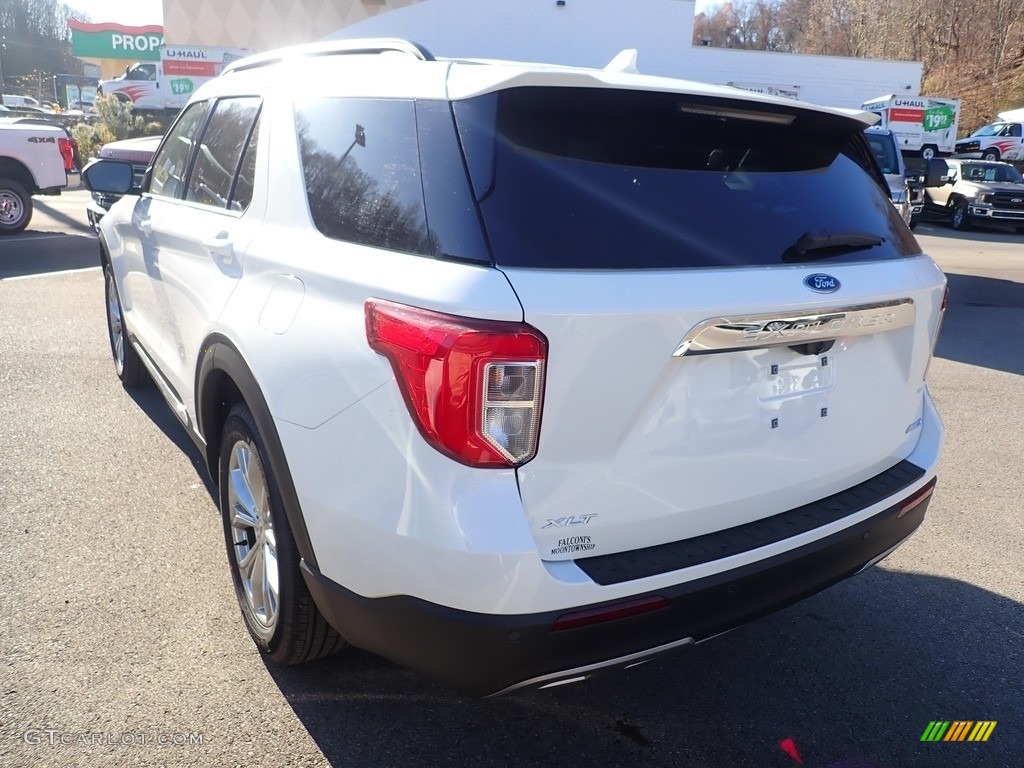 2021 Explorer XLT 4WD - Star White Metallic Tri-Coat / Ebony photo #6