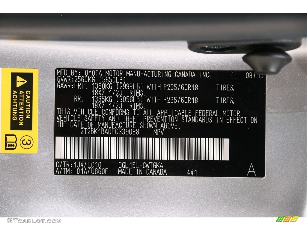 2015 RX 350 AWD - Silver Lining Metallic / Light Gray photo #26