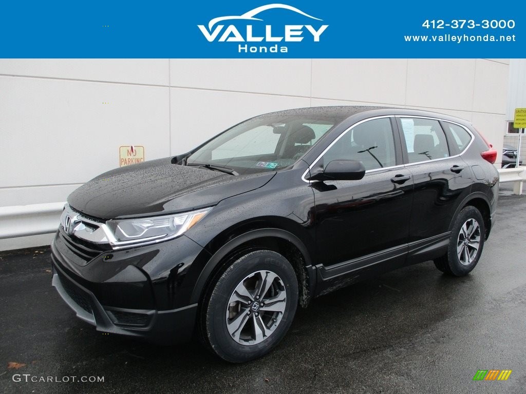 2018 CR-V LX AWD - Crystal Black Pearl / Black photo #1