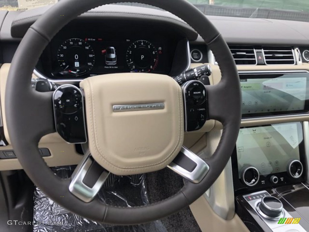 2021 Land Rover Range Rover Standard Range Rover Model Almond/Espresso Steering Wheel Photo #140232252