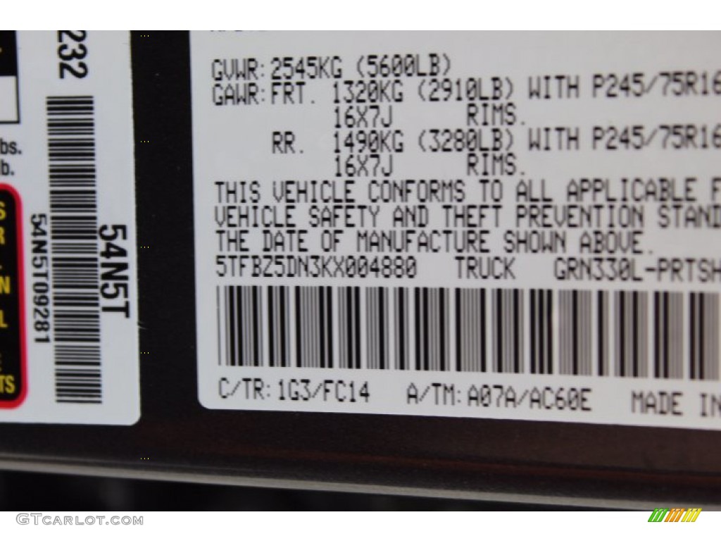 2019 Tacoma Color Code 1G3 for Magnetic Gray Metallic Photo #140232492