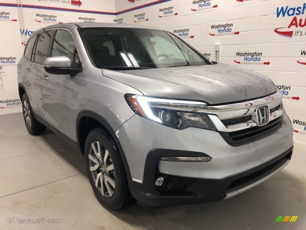 Lunar Silver Metallic 2021 Honda Pilot EX-L AWD Exterior Photo #140232531