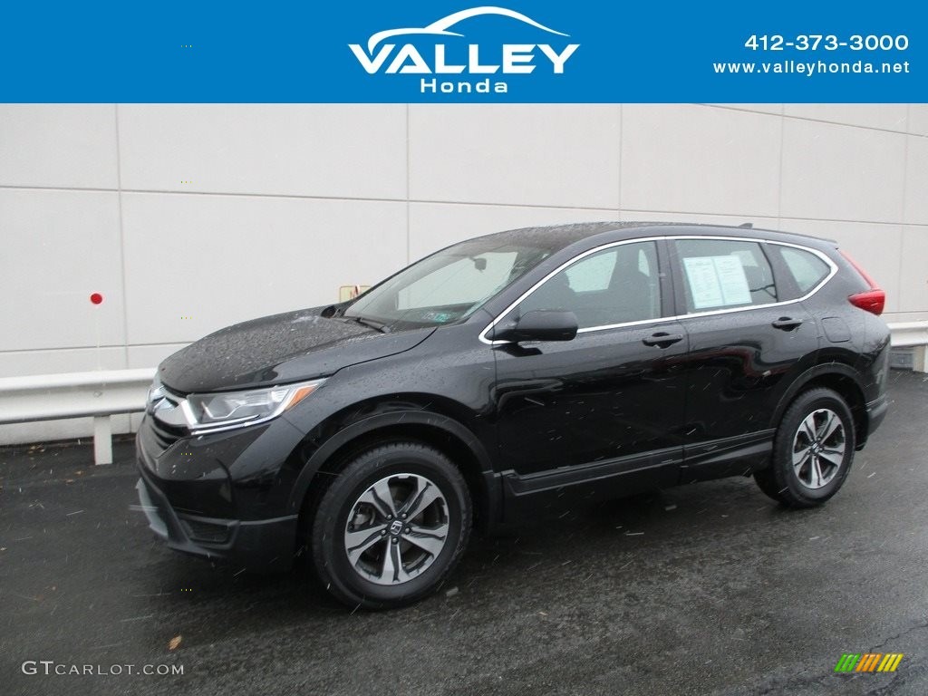 2018 CR-V LX AWD - Crystal Black Pearl / Black photo #1
