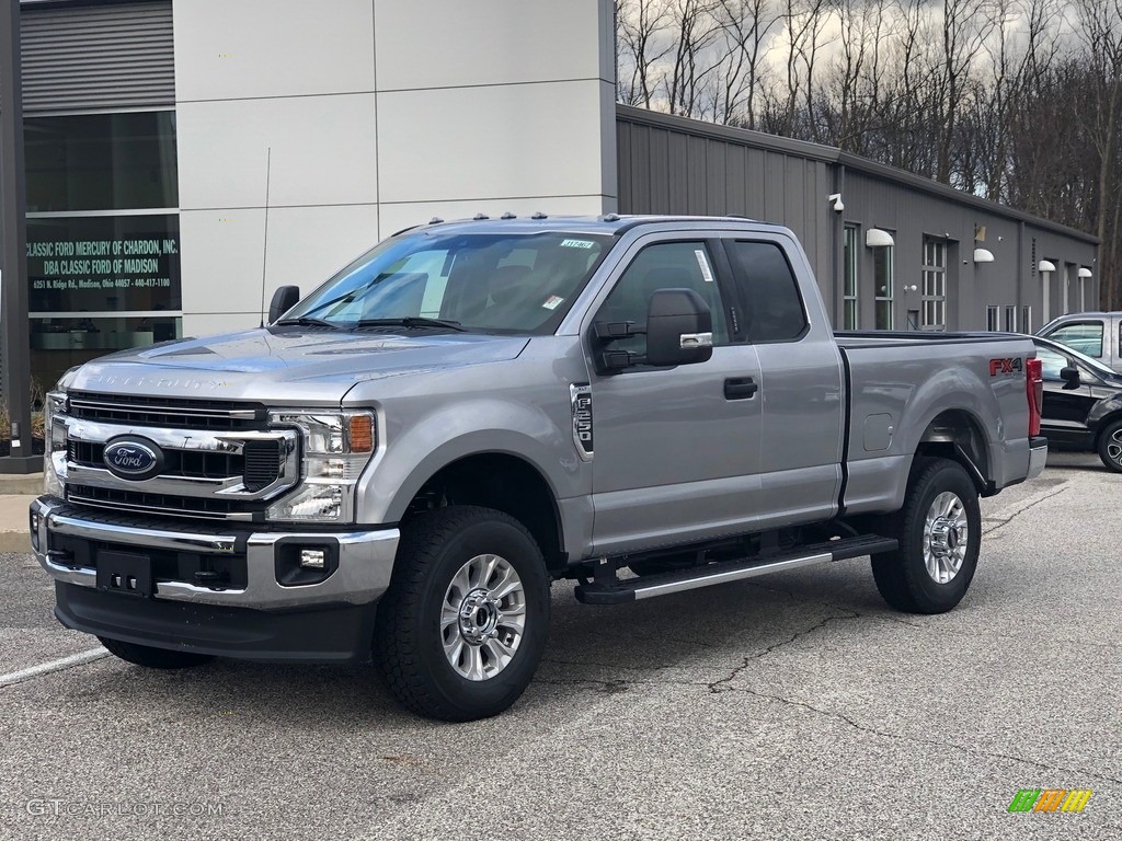 2020 F250 Super Duty XLT SuperCab 4x4 - Iconic Silver / Medium Earth Gray photo #2