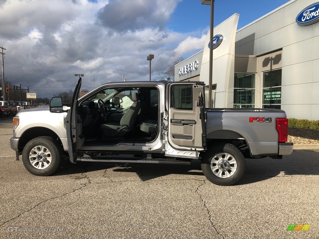 2020 F250 Super Duty XLT SuperCab 4x4 - Iconic Silver / Medium Earth Gray photo #8
