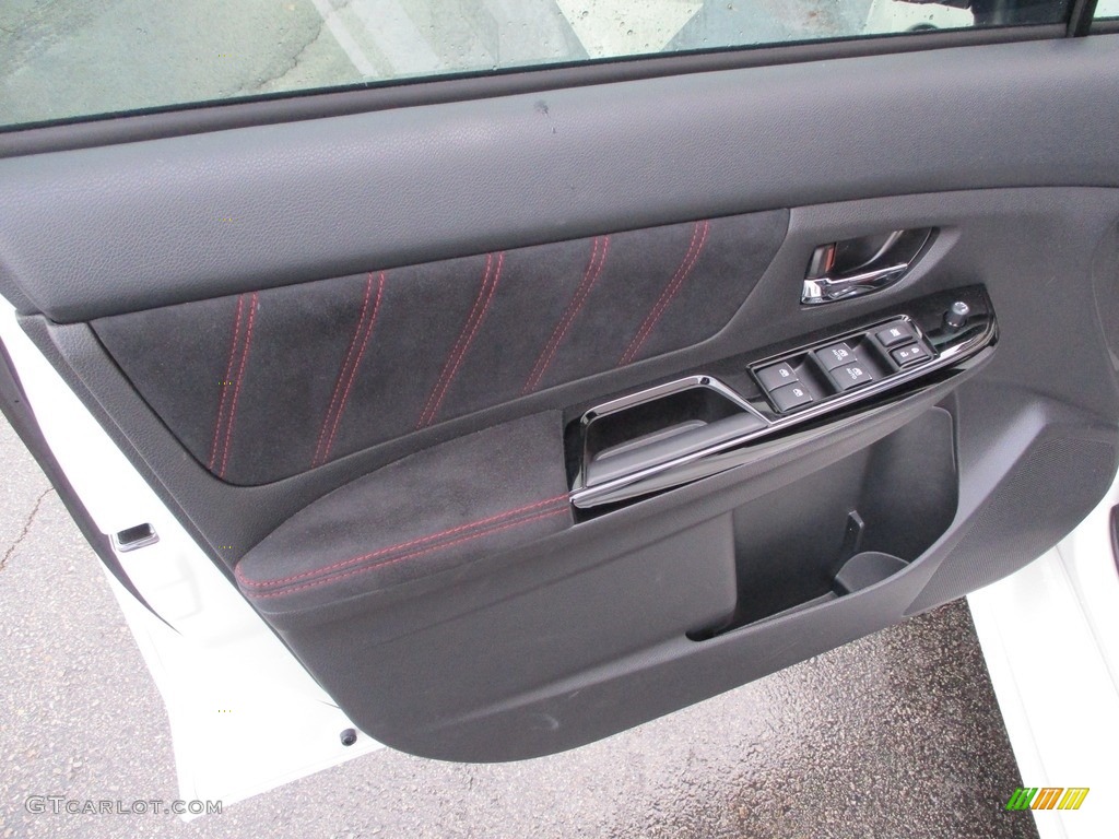2020 Subaru WRX STI Black Ultra Suede/Carbon Black Door Panel Photo #140233987