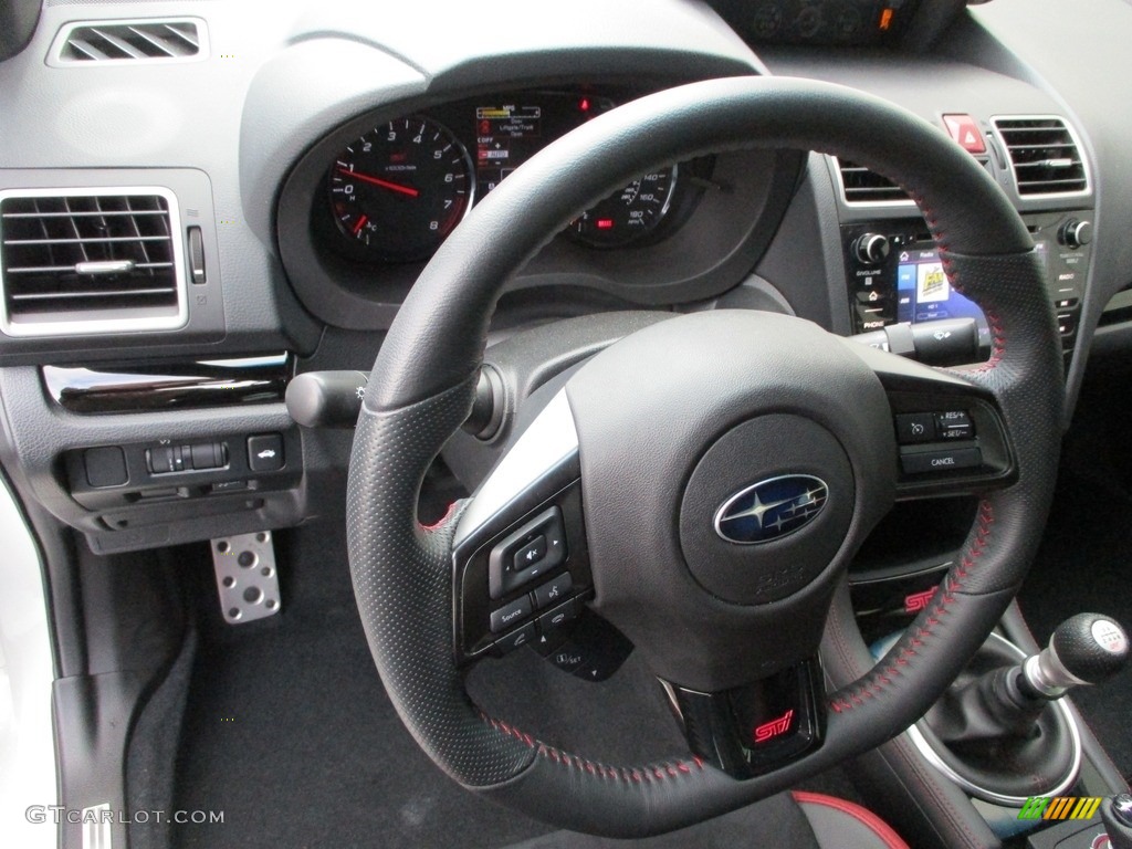 2020 Subaru WRX STI Black Ultra Suede/Carbon Black Steering Wheel Photo #140234068