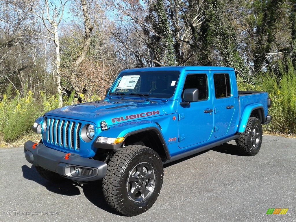 2021 Gladiator Rubicon 4x4 - Hydro Blue Pearl / Black photo #2