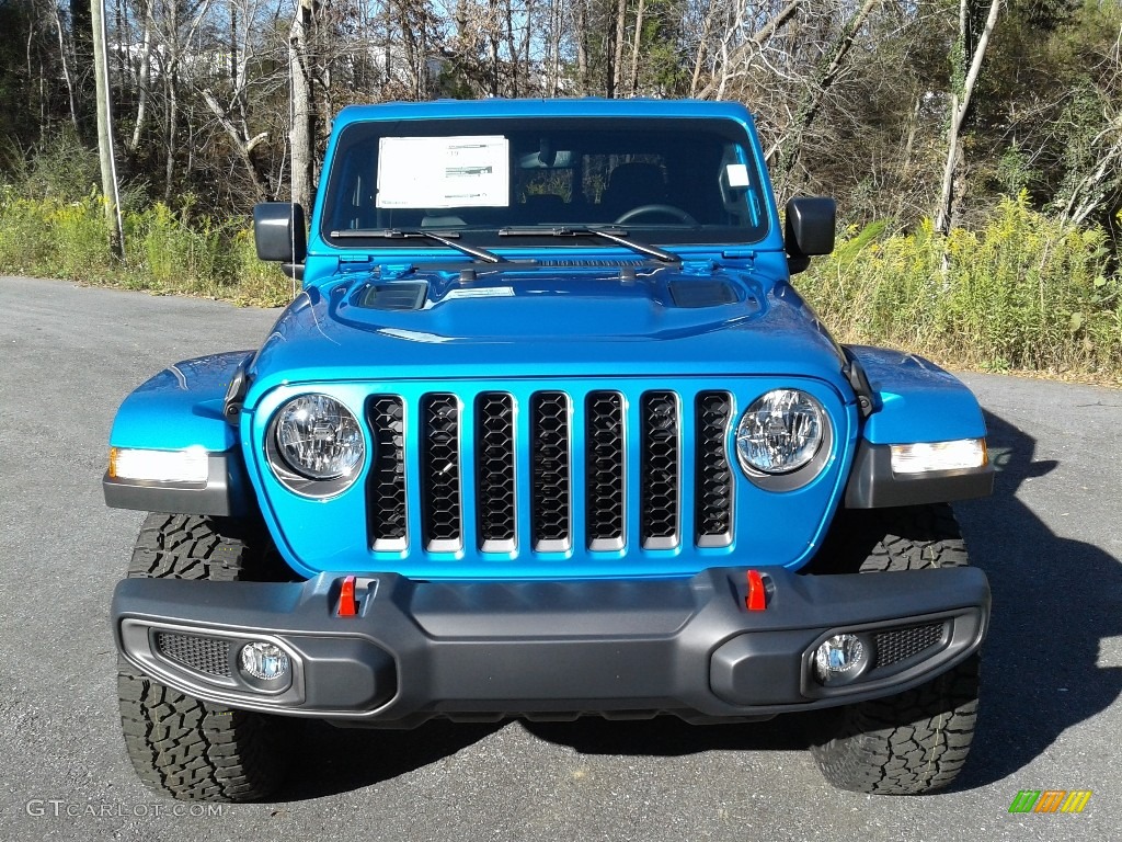 2021 Gladiator Rubicon 4x4 - Hydro Blue Pearl / Black photo #3