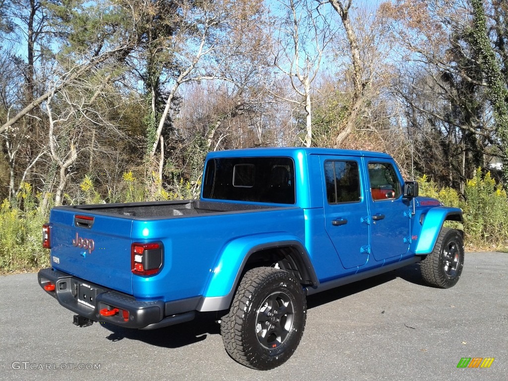 2021 Gladiator Rubicon 4x4 - Hydro Blue Pearl / Black photo #6