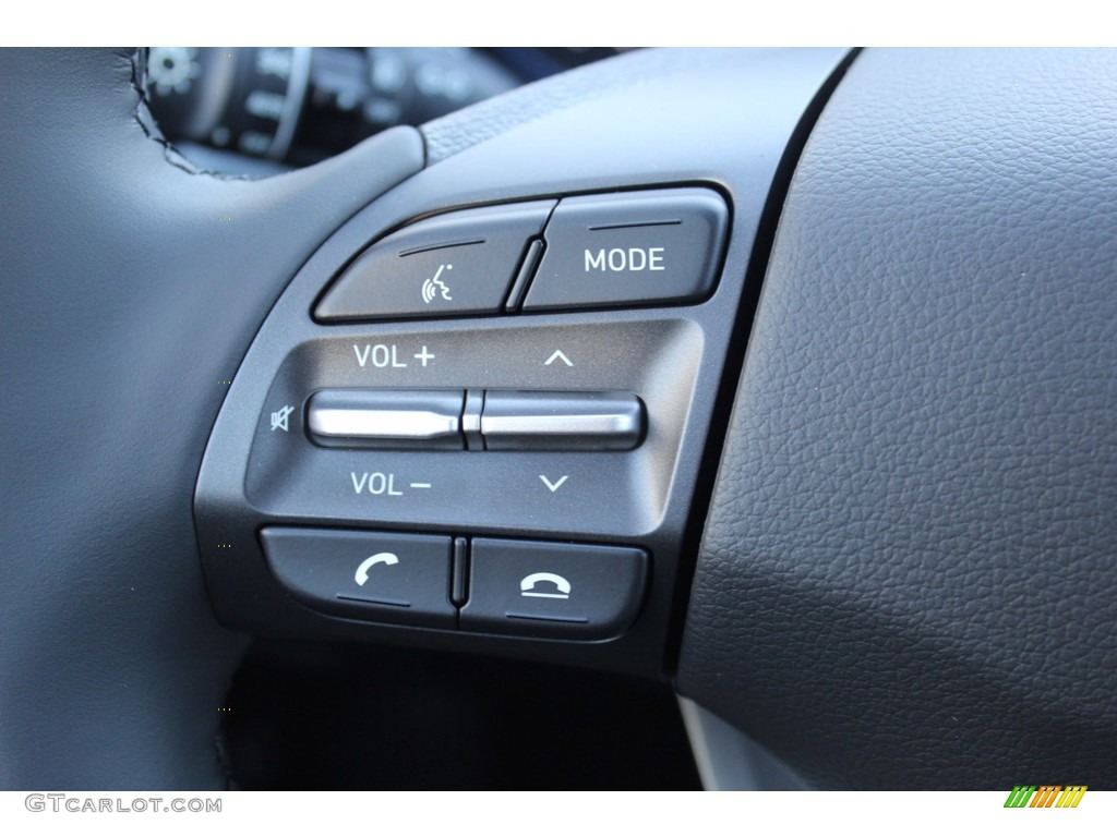2021 Hyundai Kona SEL Black/Gray Steering Wheel Photo #140235060