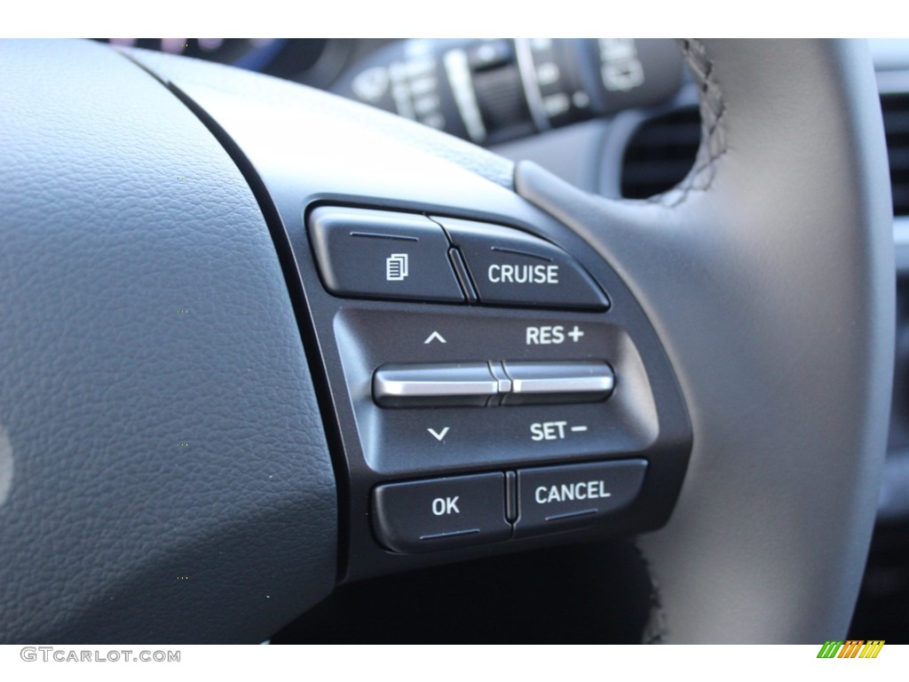 2021 Hyundai Kona SEL Black/Gray Steering Wheel Photo #140235084