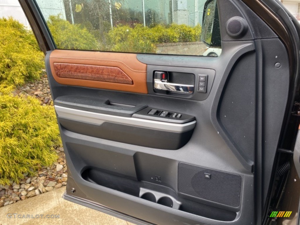 2021 Toyota Tundra 1794 CrewMax 4x4 1794 Edition Brown/Black Door Panel Photo #140235285