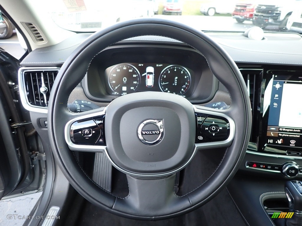 2020 Volvo V90 Cross Country T6 AWD Charcoal Steering Wheel Photo #140236236