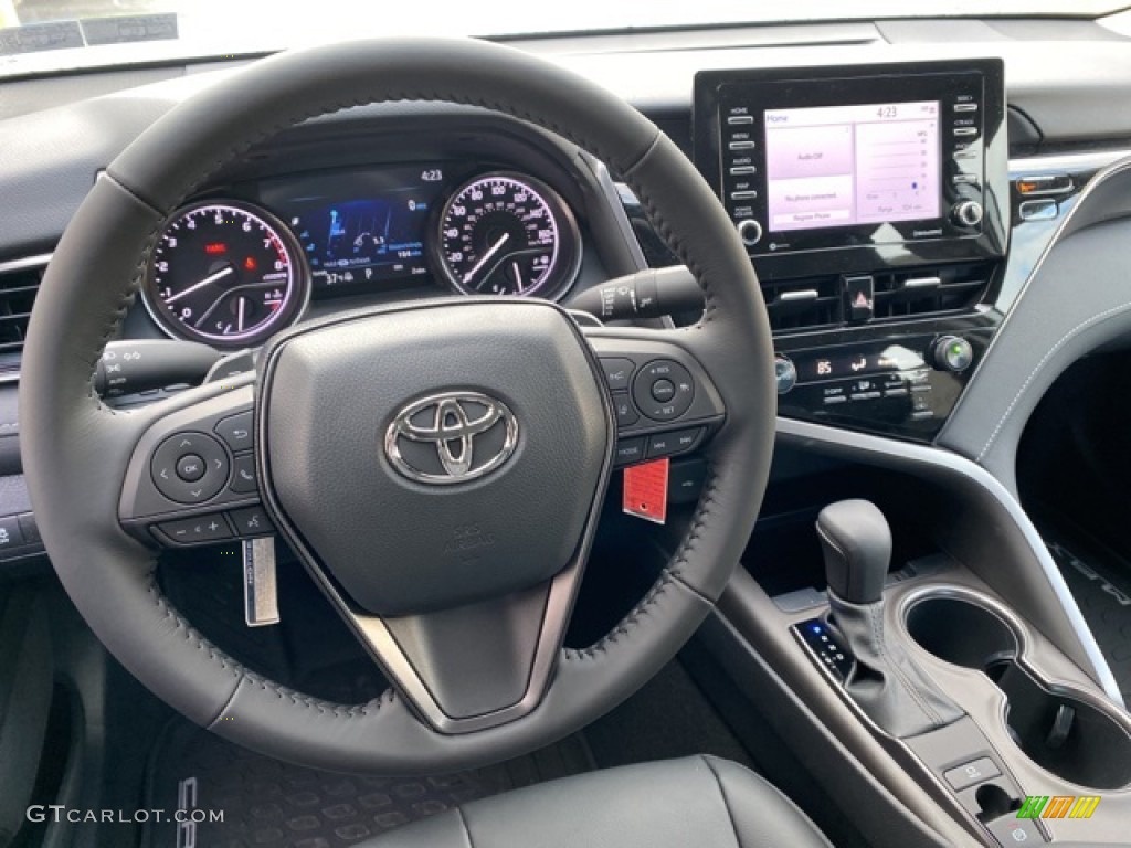 2021 Toyota Camry SE Nightshade AWD Black Steering Wheel Photo #140237070