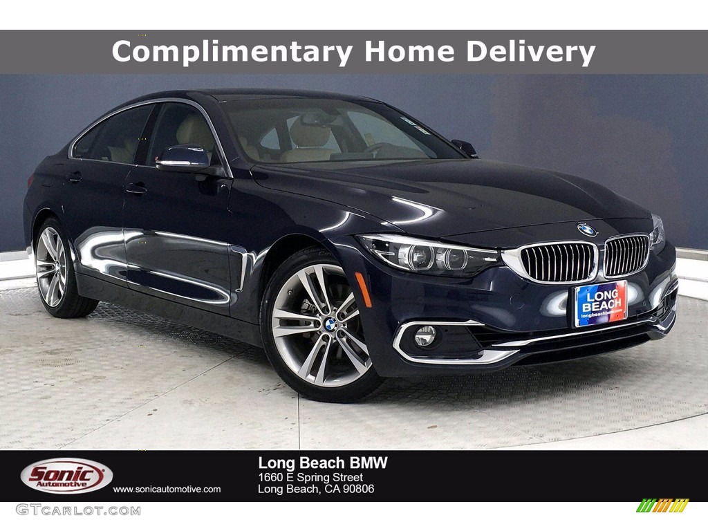 2018 4 Series 430i Gran Coupe - Imperial Blue Metallic / Venetian Beige/Black photo #1