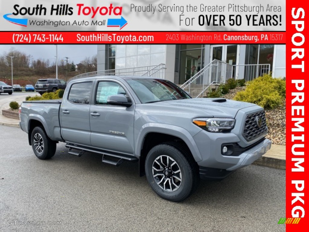 2021 Tacoma TRD Sport Double Cab 4x4 - Cement / Black photo #1