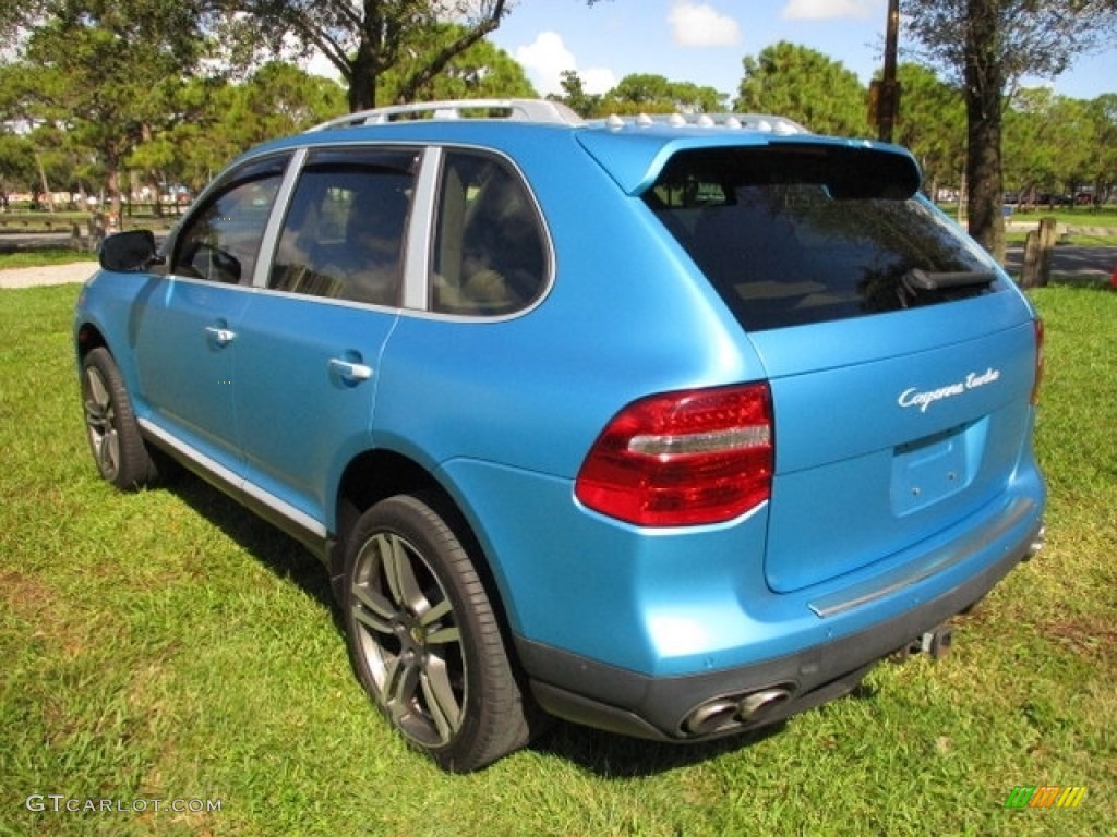 2008 Cayenne Turbo - Marine Blue Metallic / Sand Beige Full Leather photo #5