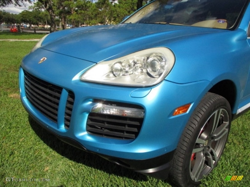 2008 Cayenne Turbo - Marine Blue Metallic / Sand Beige Full Leather photo #25