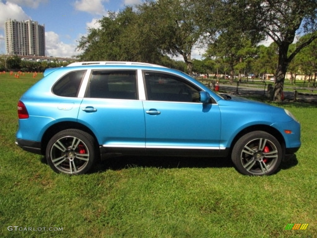 2008 Cayenne Turbo - Marine Blue Metallic / Sand Beige Full Leather photo #28