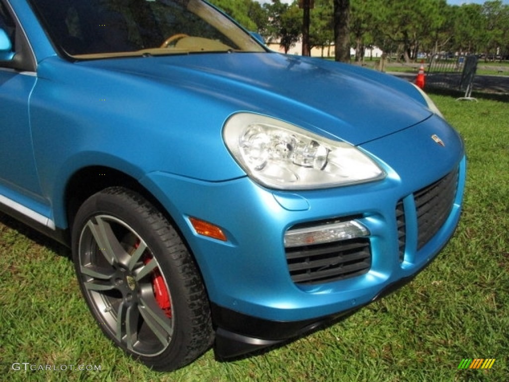 2008 Cayenne Turbo - Marine Blue Metallic / Sand Beige Full Leather photo #34