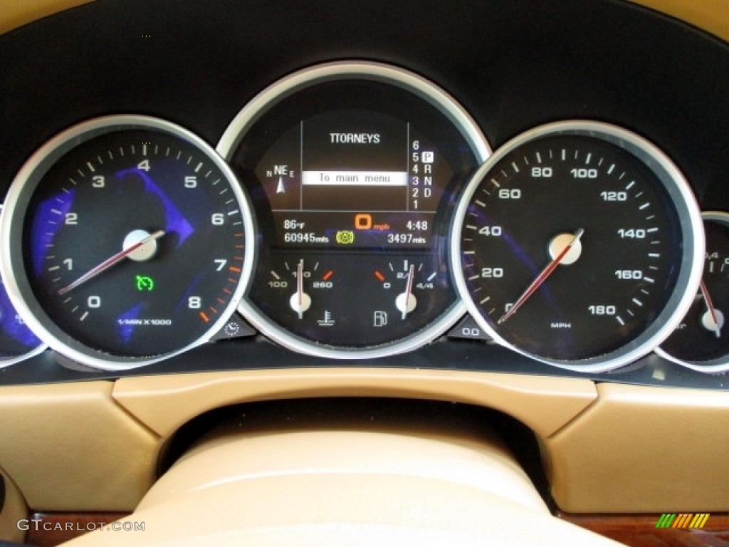 2008 Cayenne Turbo - Marine Blue Metallic / Sand Beige Full Leather photo #40