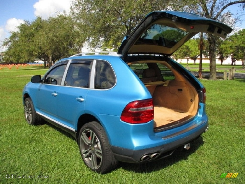 2008 Cayenne Turbo - Marine Blue Metallic / Sand Beige Full Leather photo #49